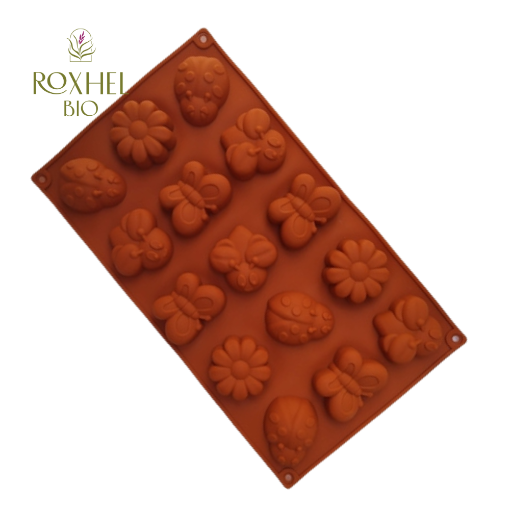 Molde mariquita mariposa flor medianas