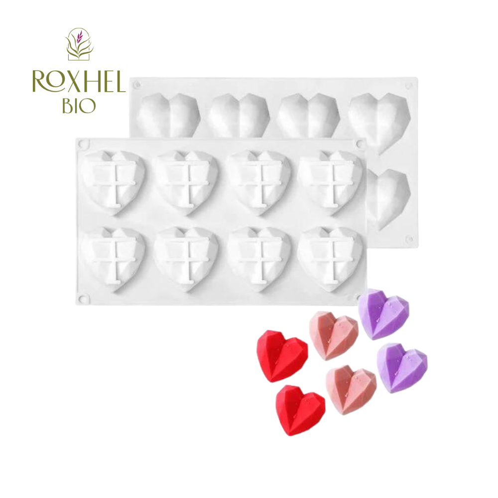 Molde corazon diamante