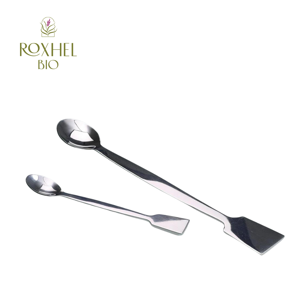 Espatula con cucharilla de acero quirúrgico