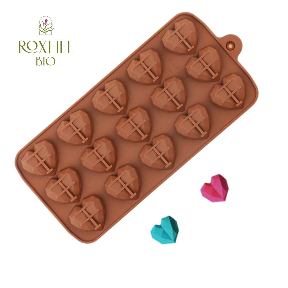 Molde mini corazon diamante